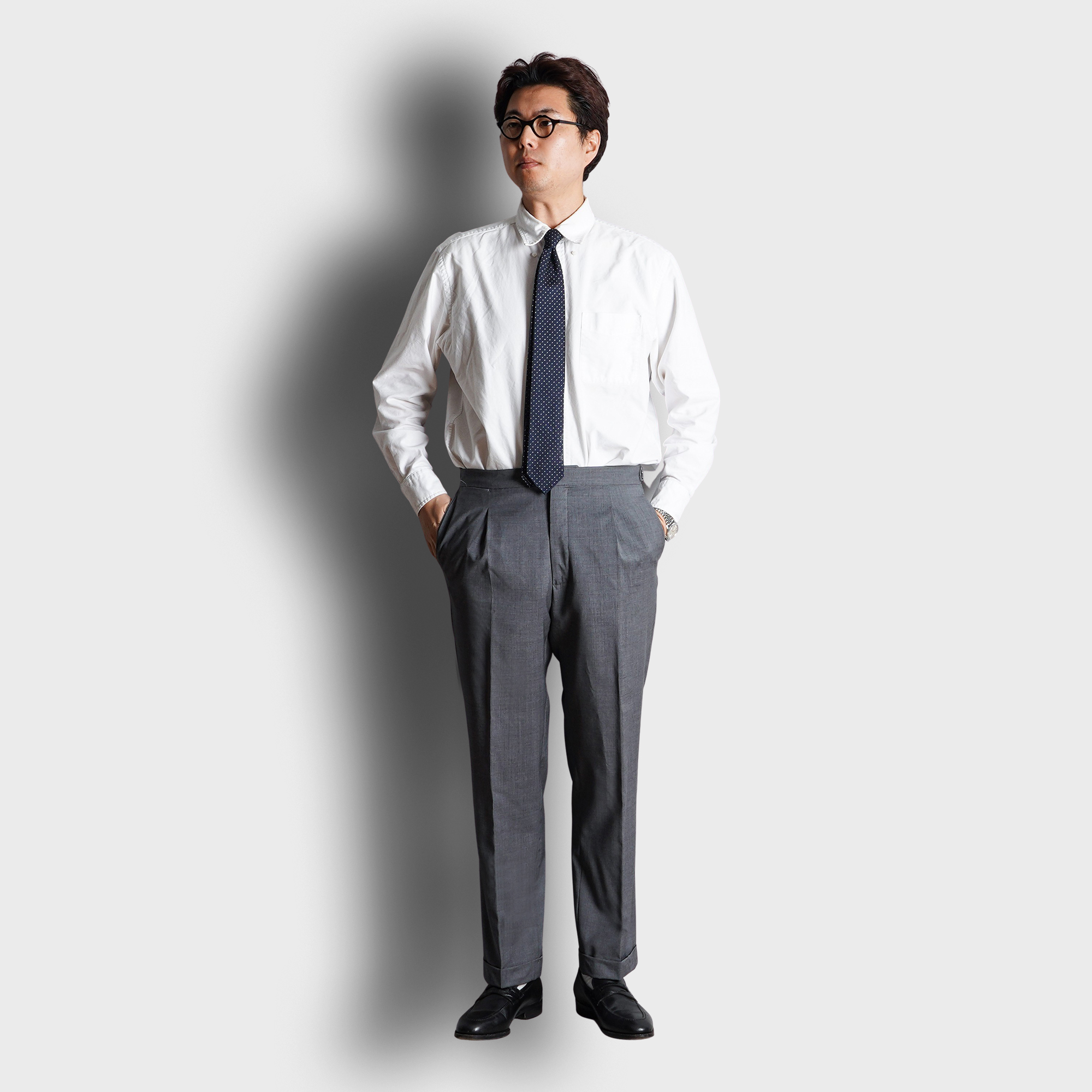 [ArcurI X Sonai] E18 155-1 - Navy&White Small Dot