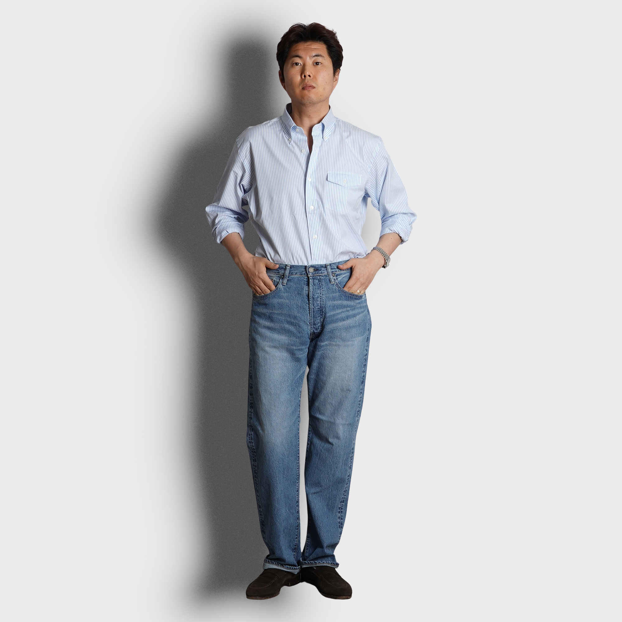 J.PRESS -๏ปฟ ๏ปฟ๏ปฟAUTHENTIC B.D SHIRTS - Blue Stripe