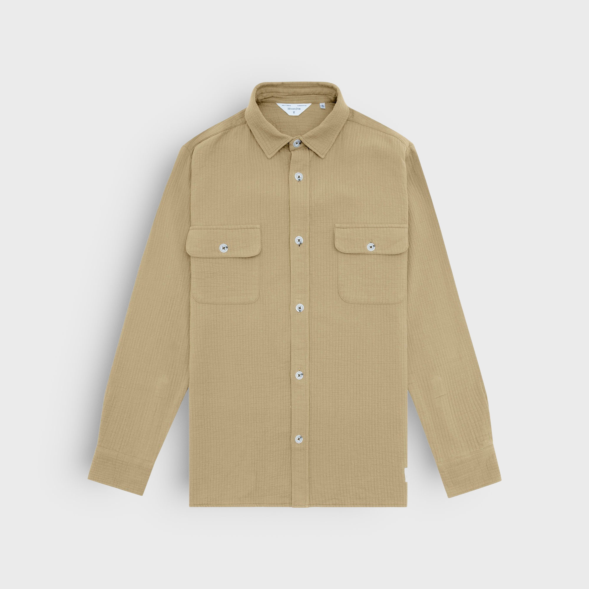 Wooden - Giacca Camicia Smith – Beige Texture