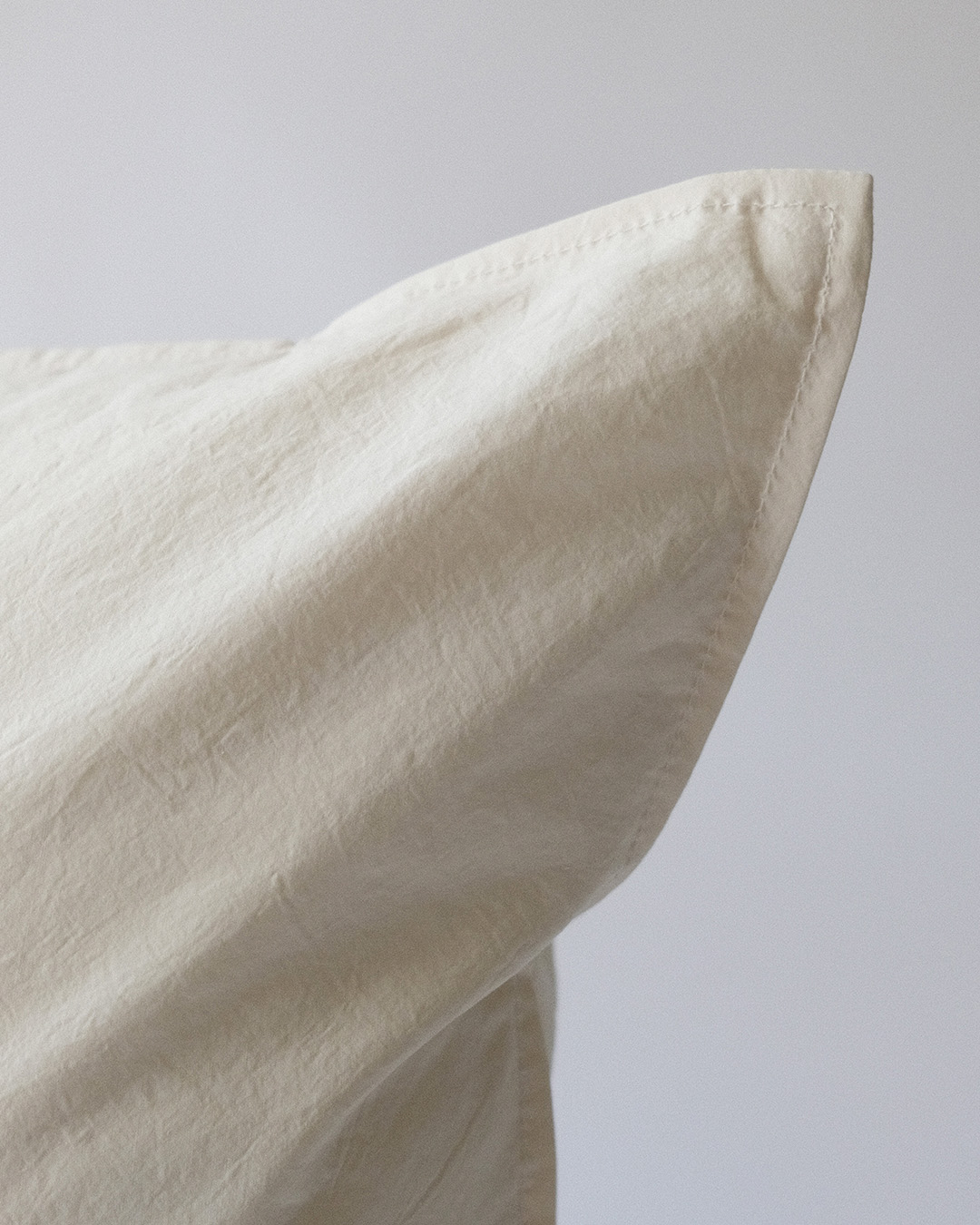 Crispy Cotton Pillow Case, egg shell