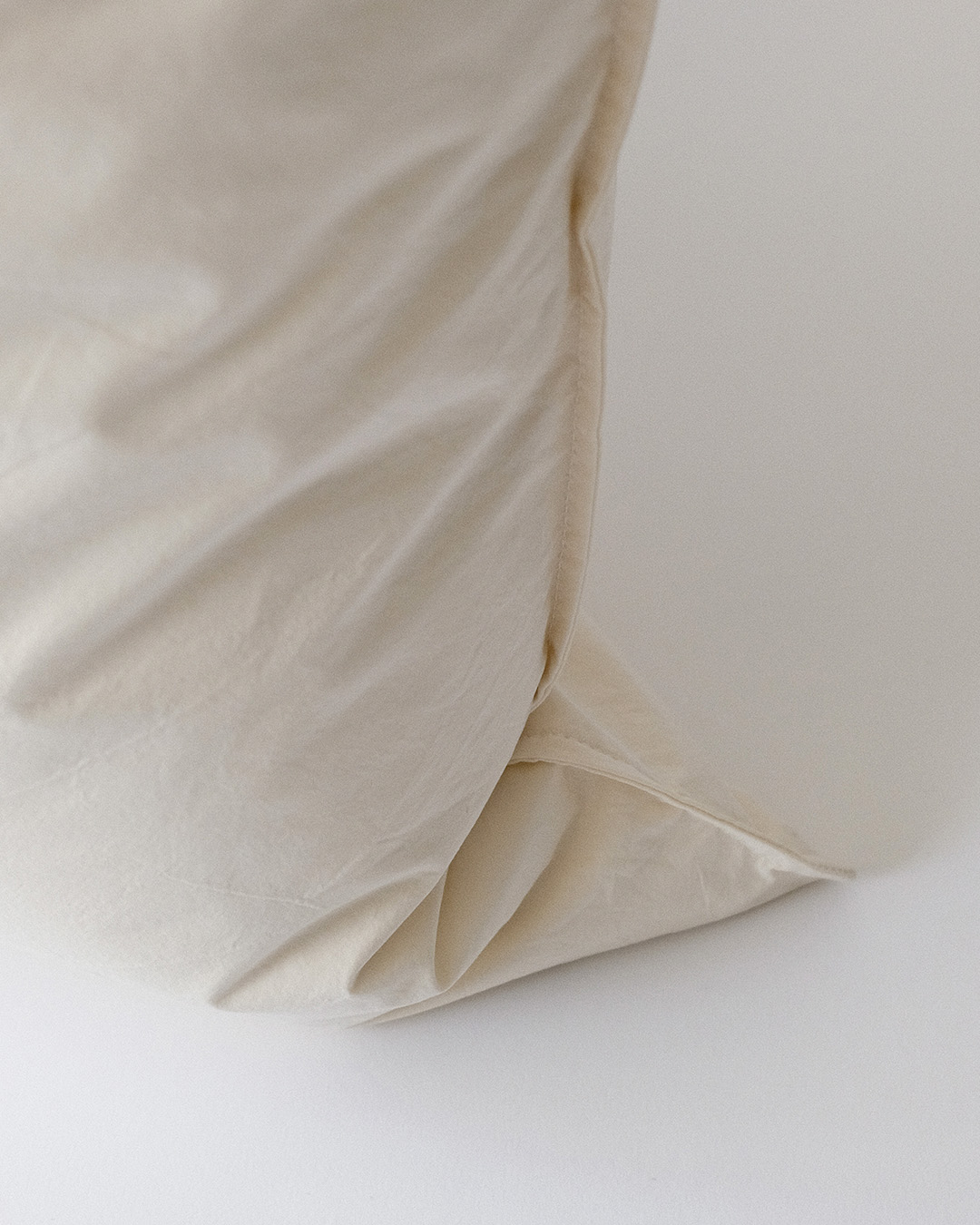 Crispy Cotton Pillow Case, egg shell
