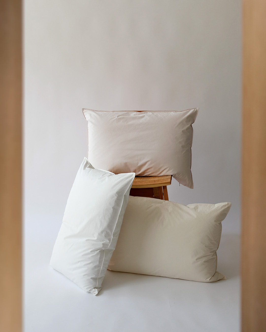 Crispy Cotton Pillow Case, egg shell