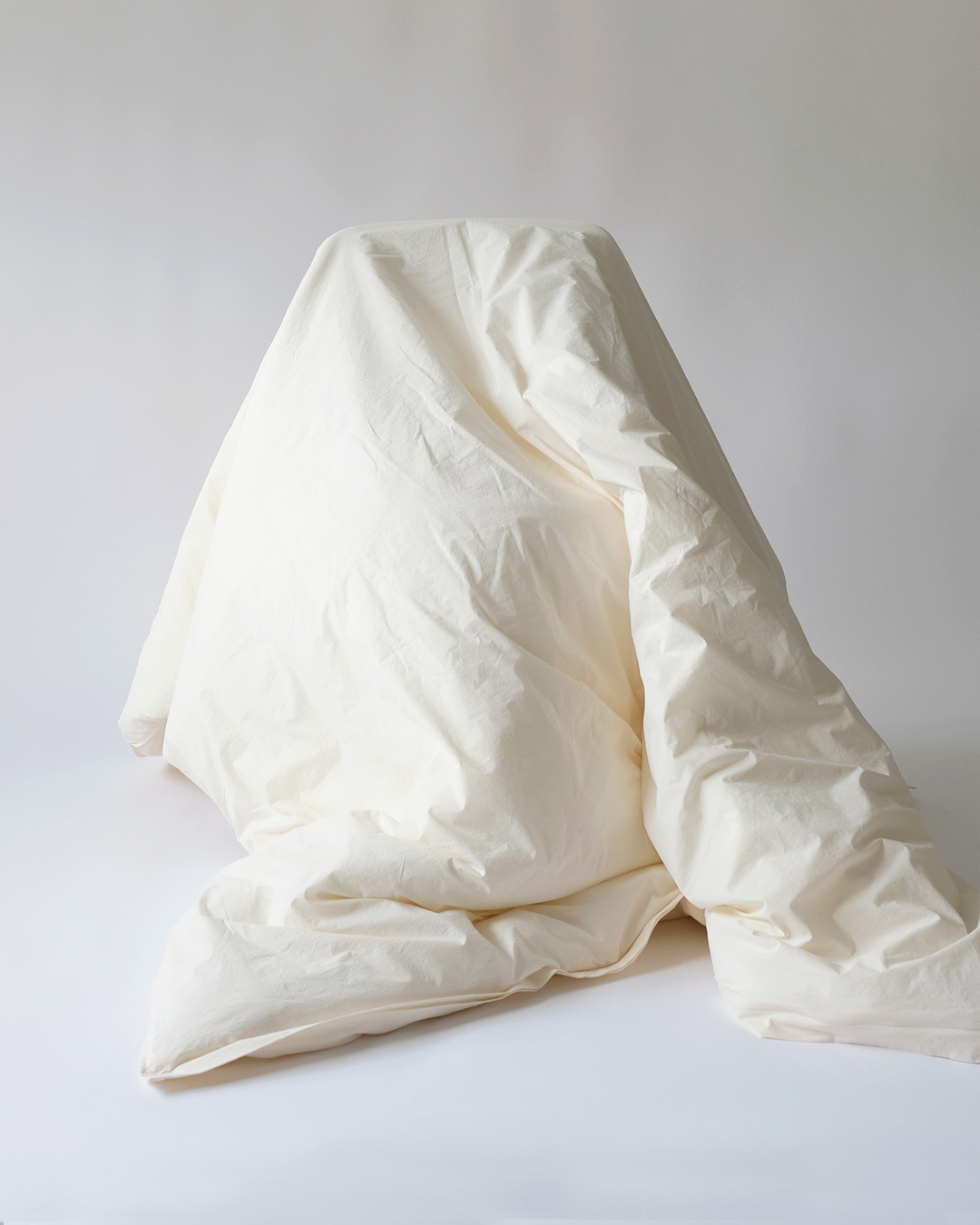Crispy Cotton Duvet Cover, egg shell