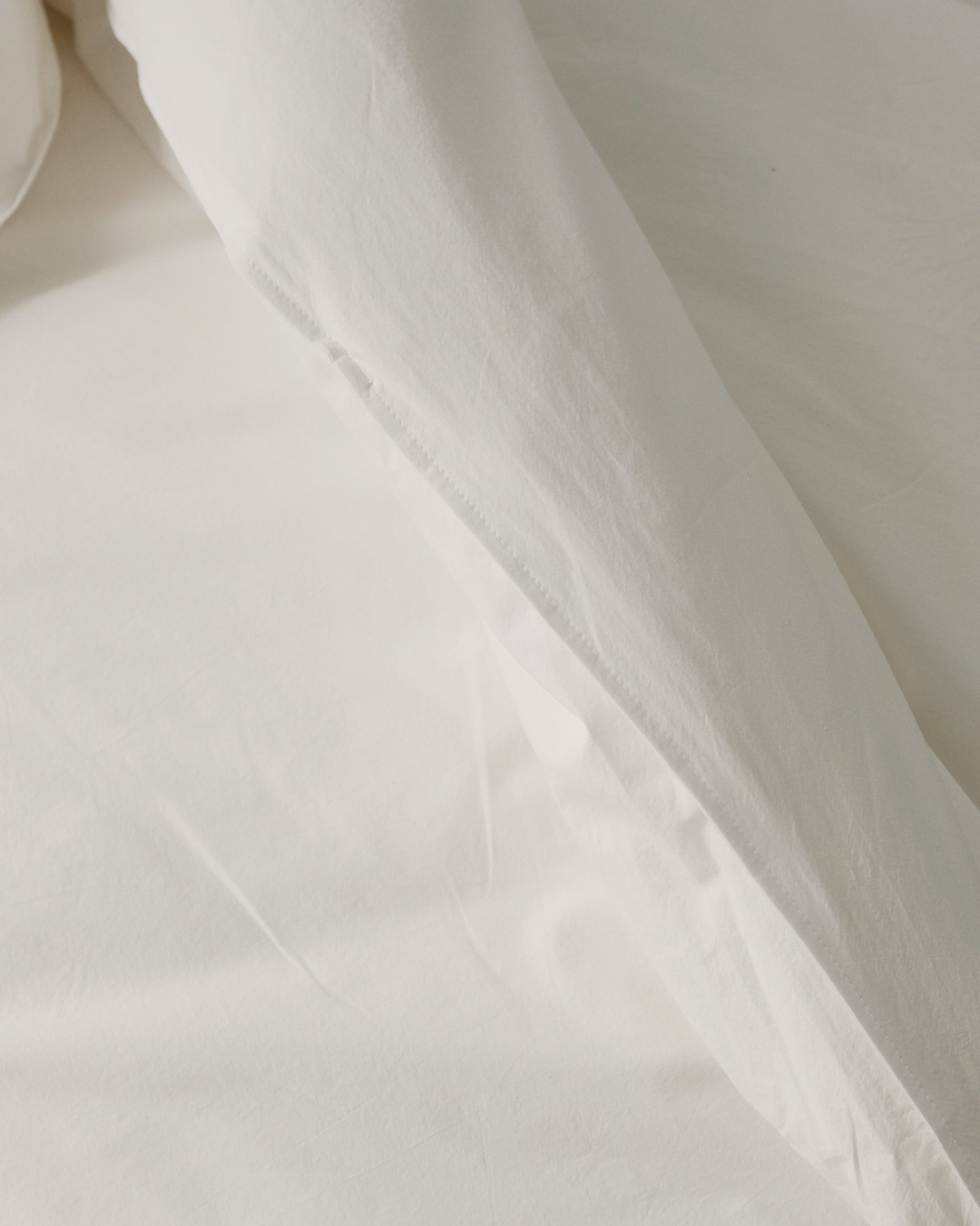 Crispy Cotton Duvet Cover, natural whtie