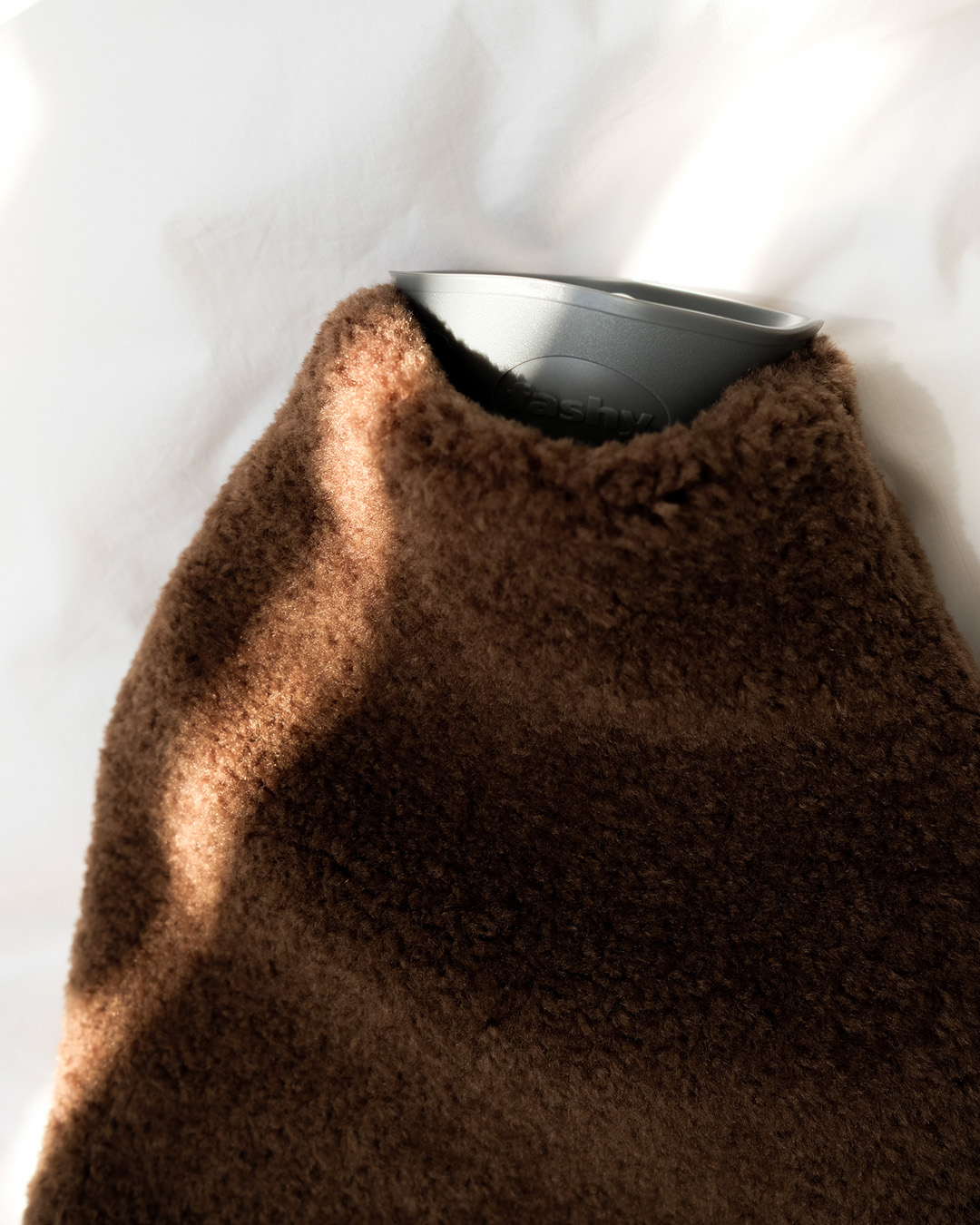 Hot Water Bottle Cover, Brown