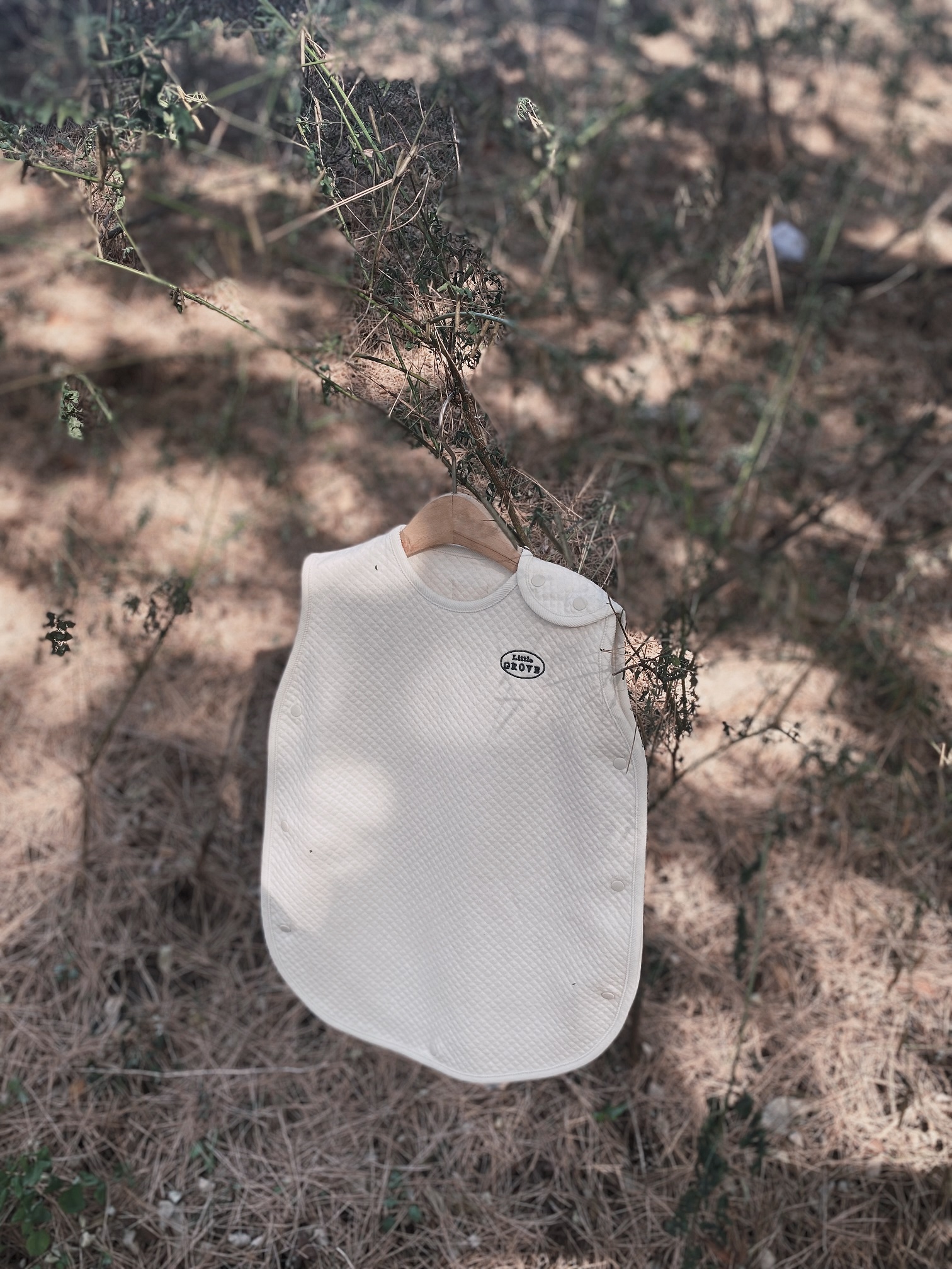 Luna Organic Sleeping Vest - Cream