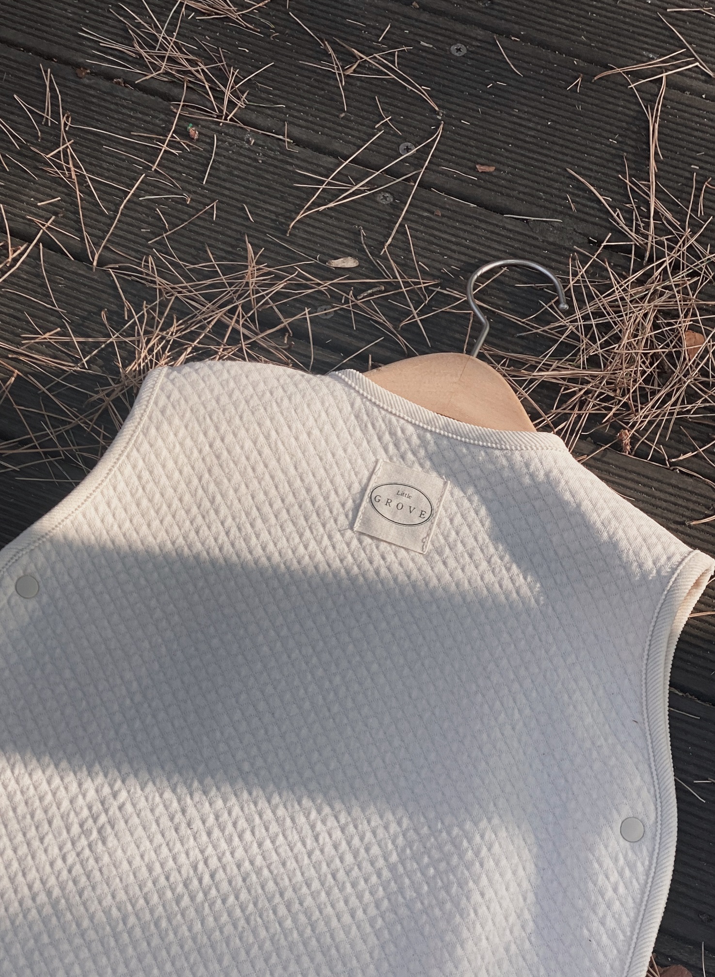 Luna Organic Sleeping Vest - Cream