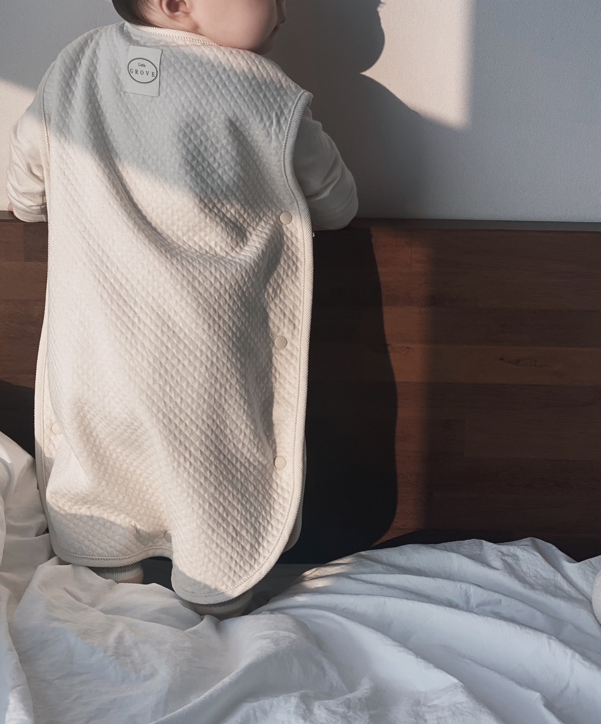 Luna Organic Sleeping Vest - Cream