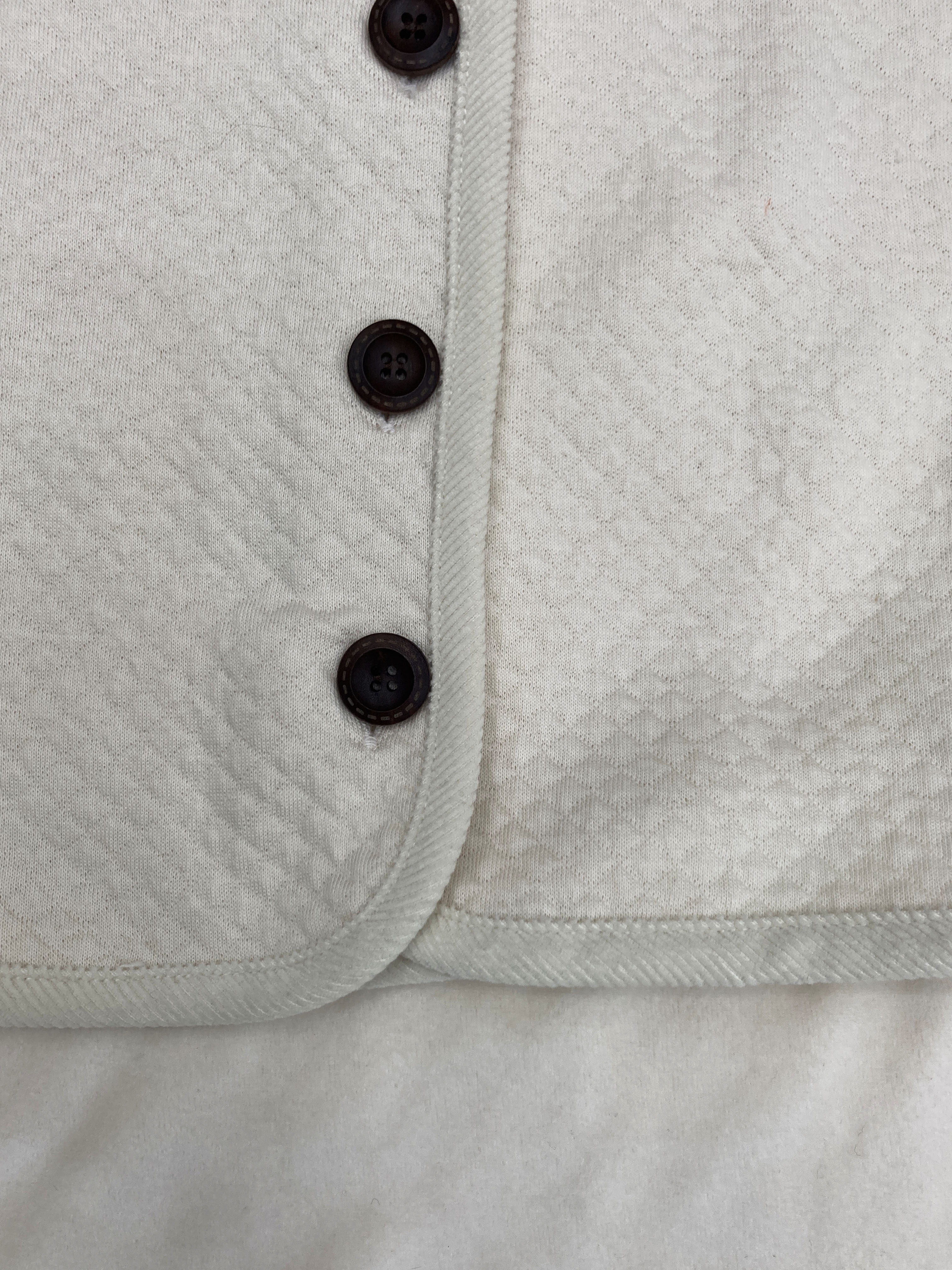 Organic Quilt Cardigan - Cream(B급)