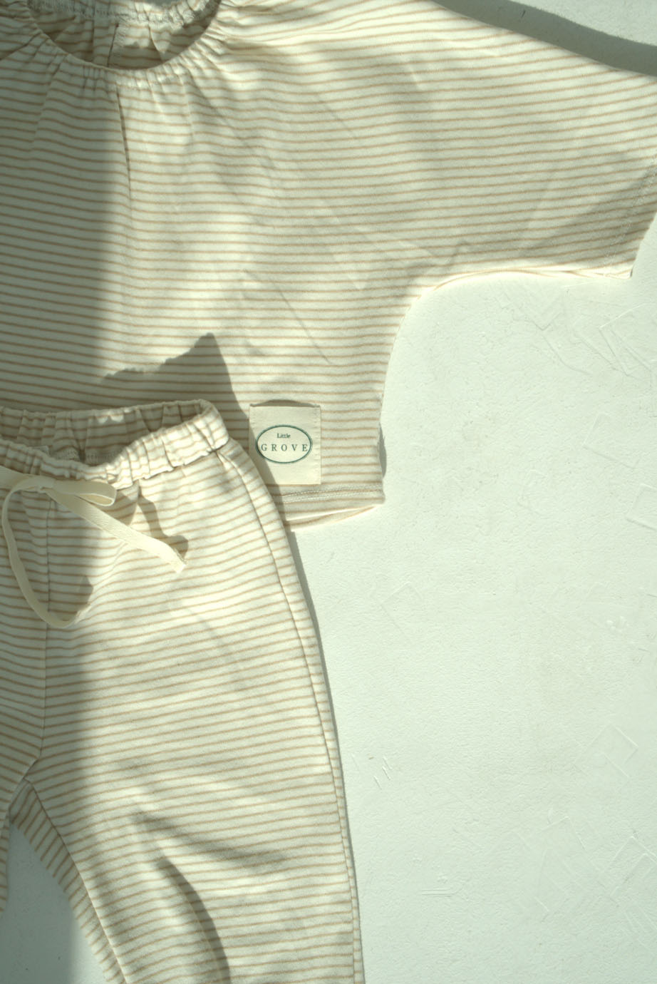 Daisy Shirring Set Up - Oat Stripe