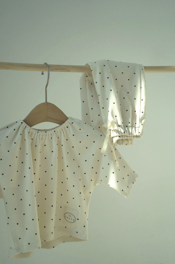 polka dot shirring set up