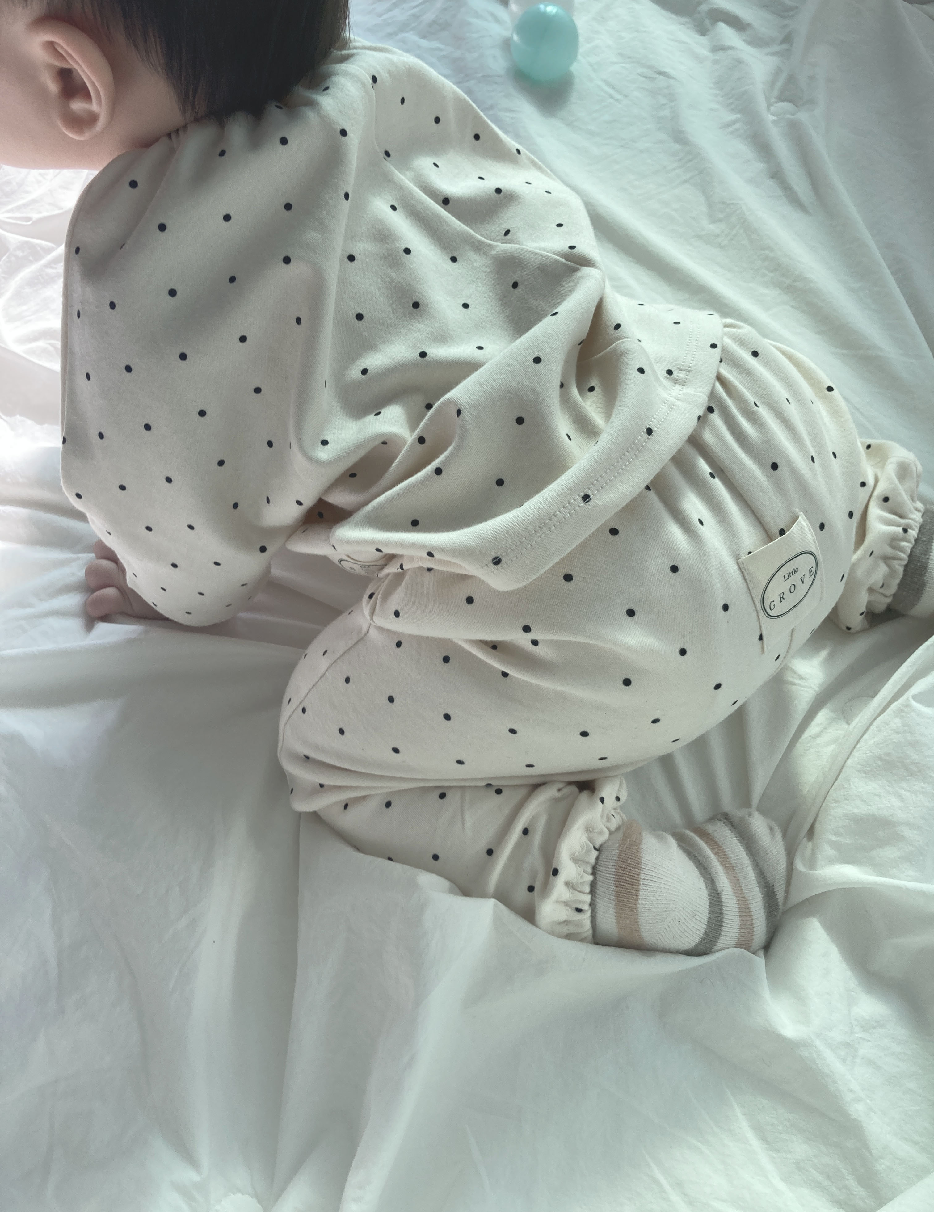polka dot shirring set up
