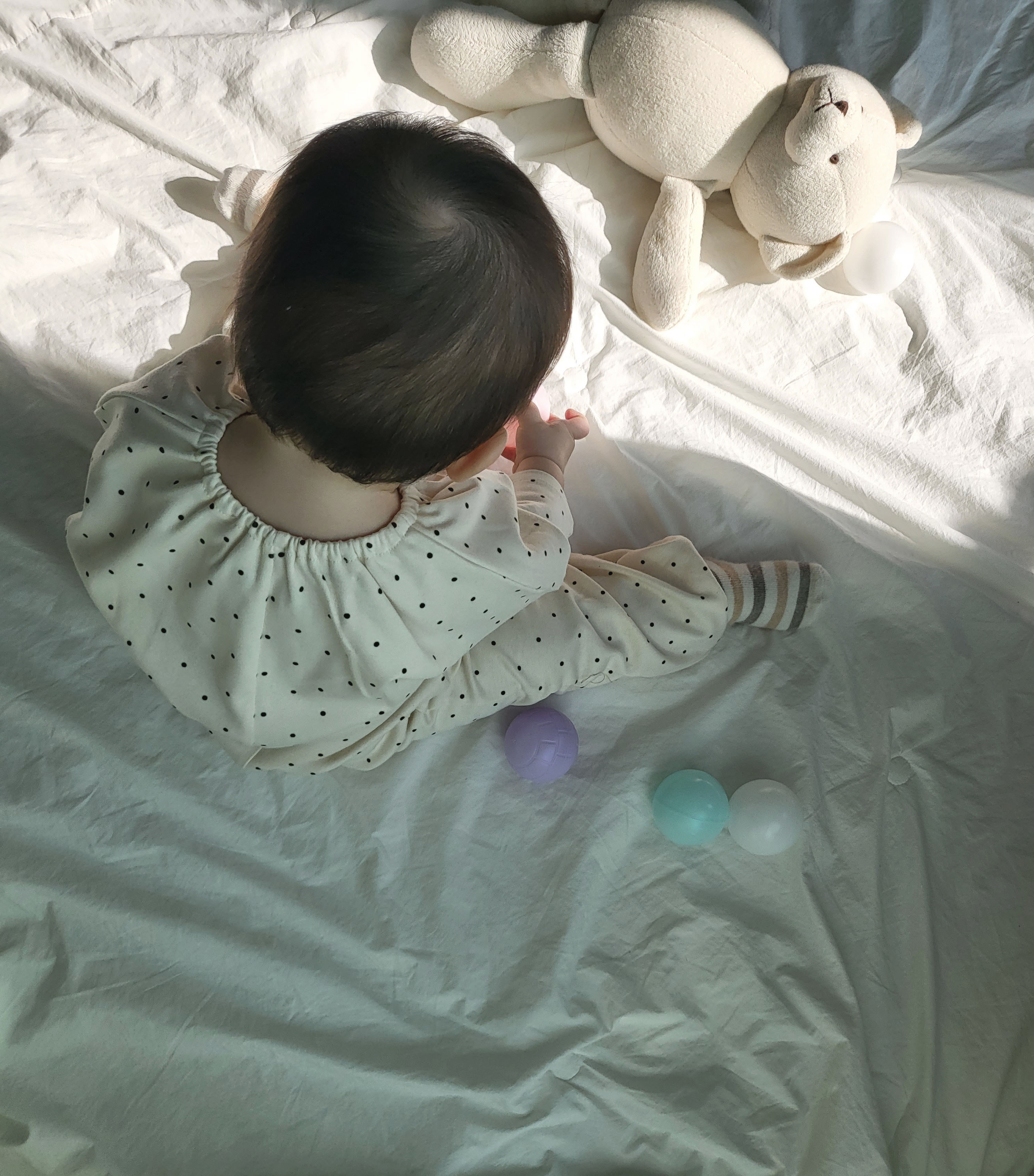 polka dot shirring set up