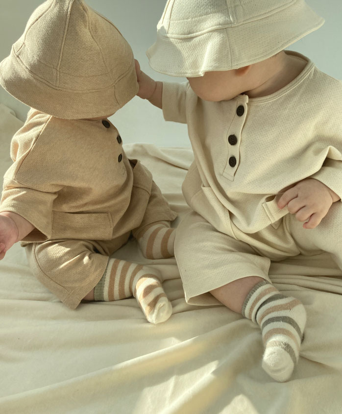 Organic meshed playsuit