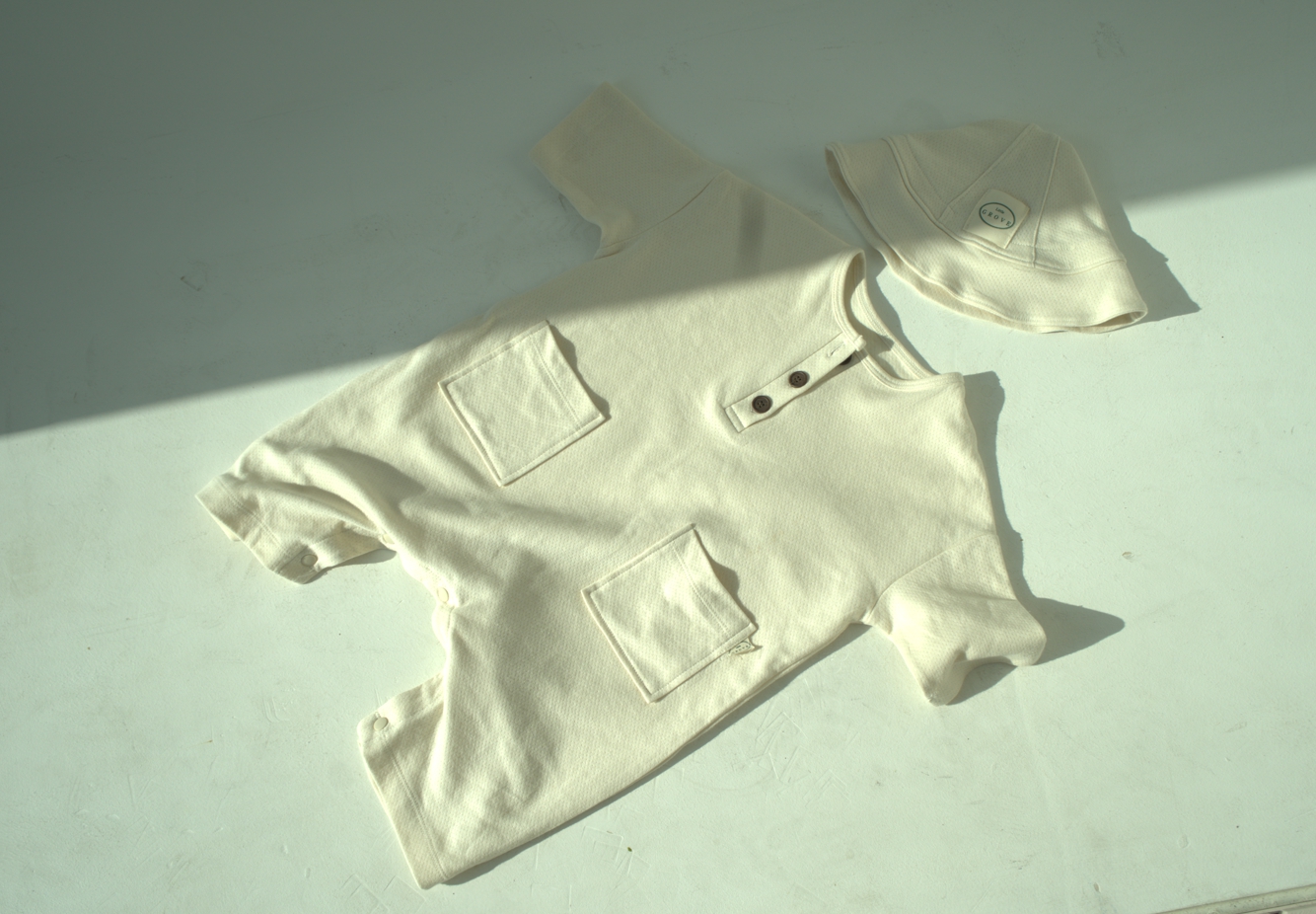 Organic meshed playsuit