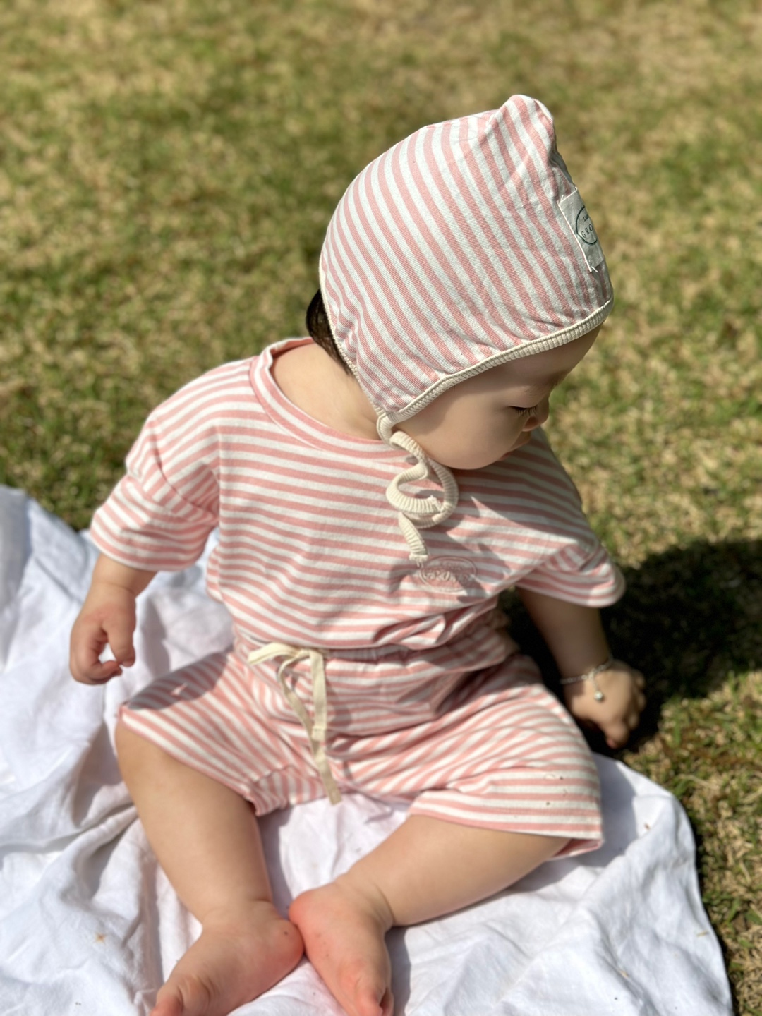 Organic striped pants