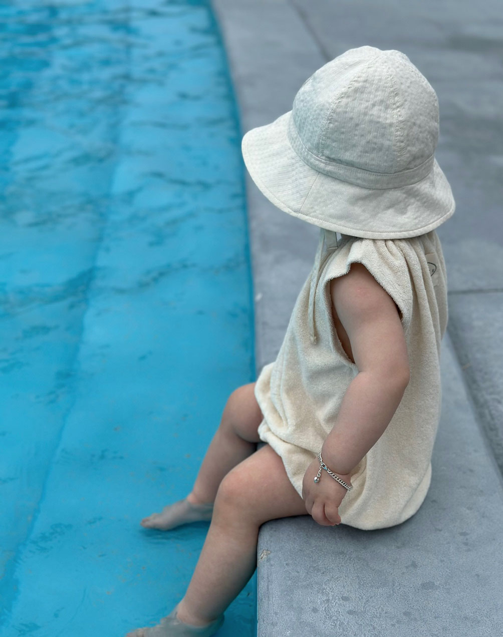 Checkered Sun Hat - Vanilla