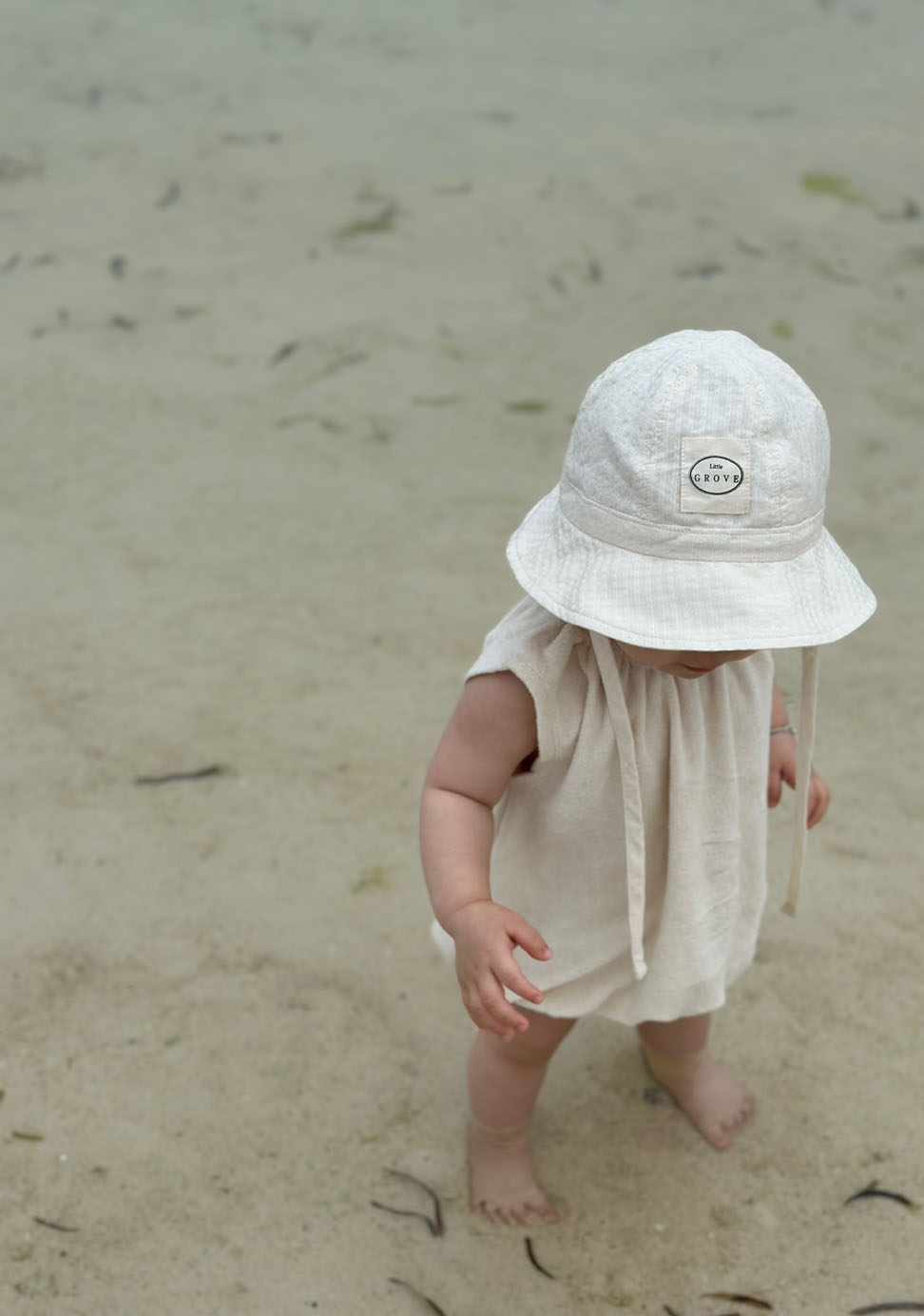 Checkered Sun Hat - Vanilla