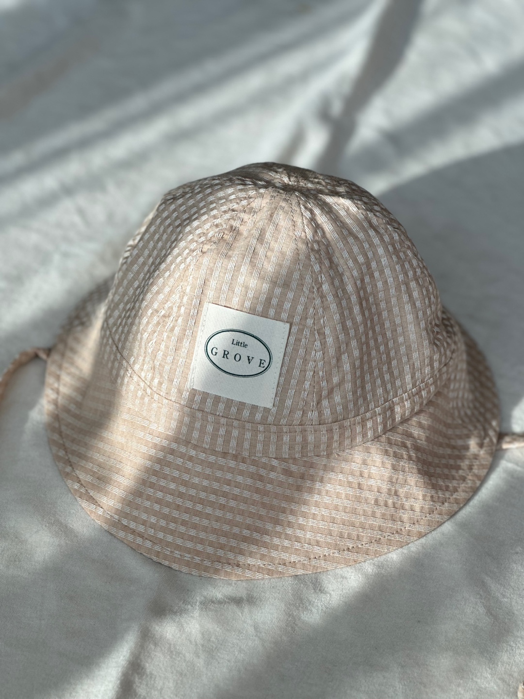 Checkered Sun Hat - brown