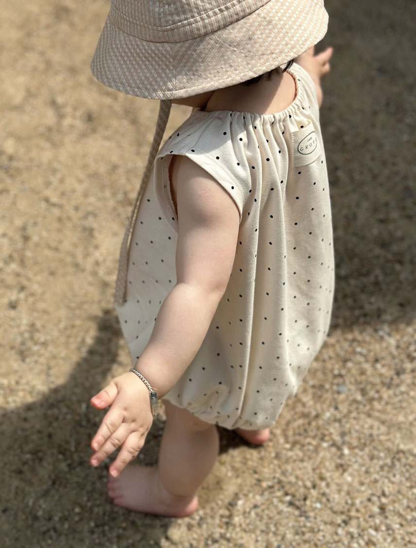 Polkadot balloon bodysuit