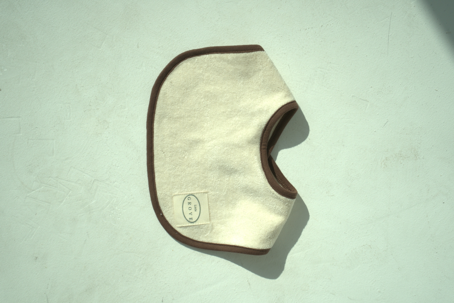 Organic round bib - Brown