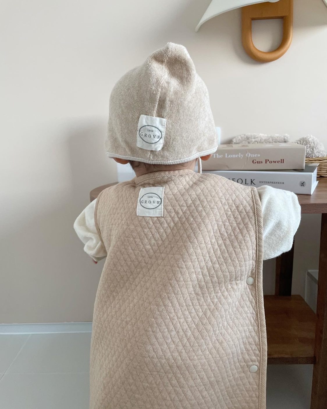 Luna Organic Sleeping Vest - Beige