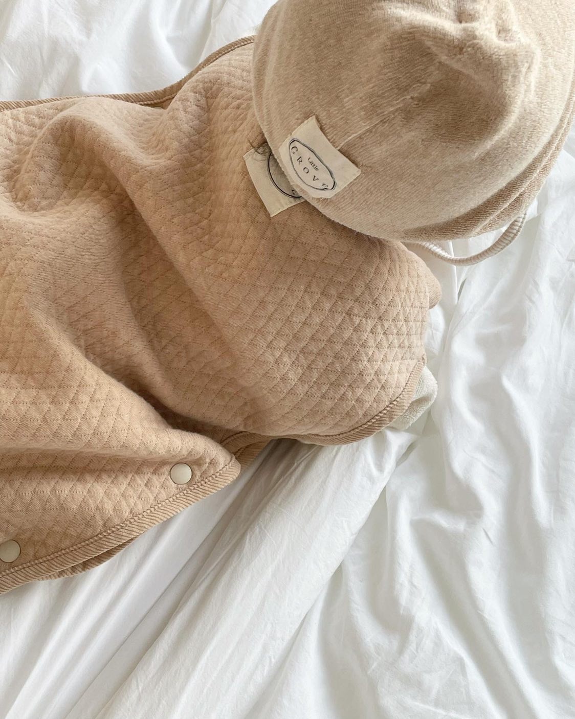 Luna Organic Sleeping Vest - Beige
