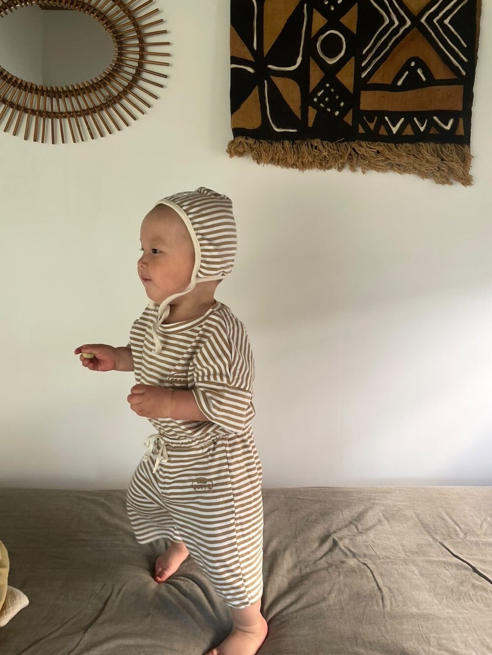 Organic striped pants