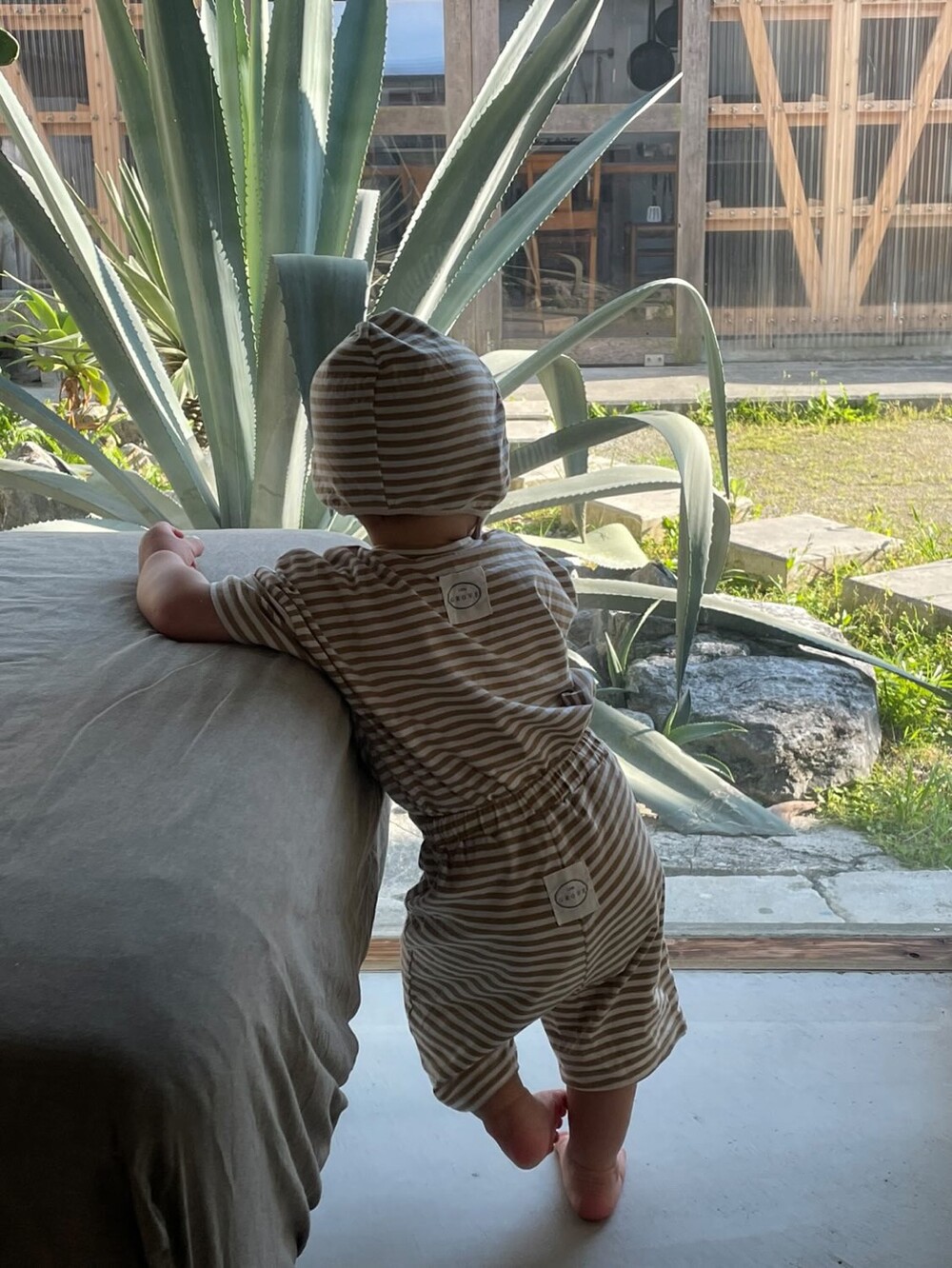 Organic striped pants