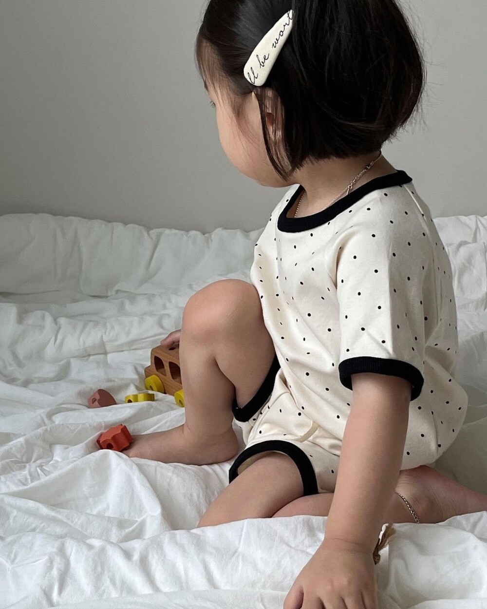 Polka Dot Ringer Shorts