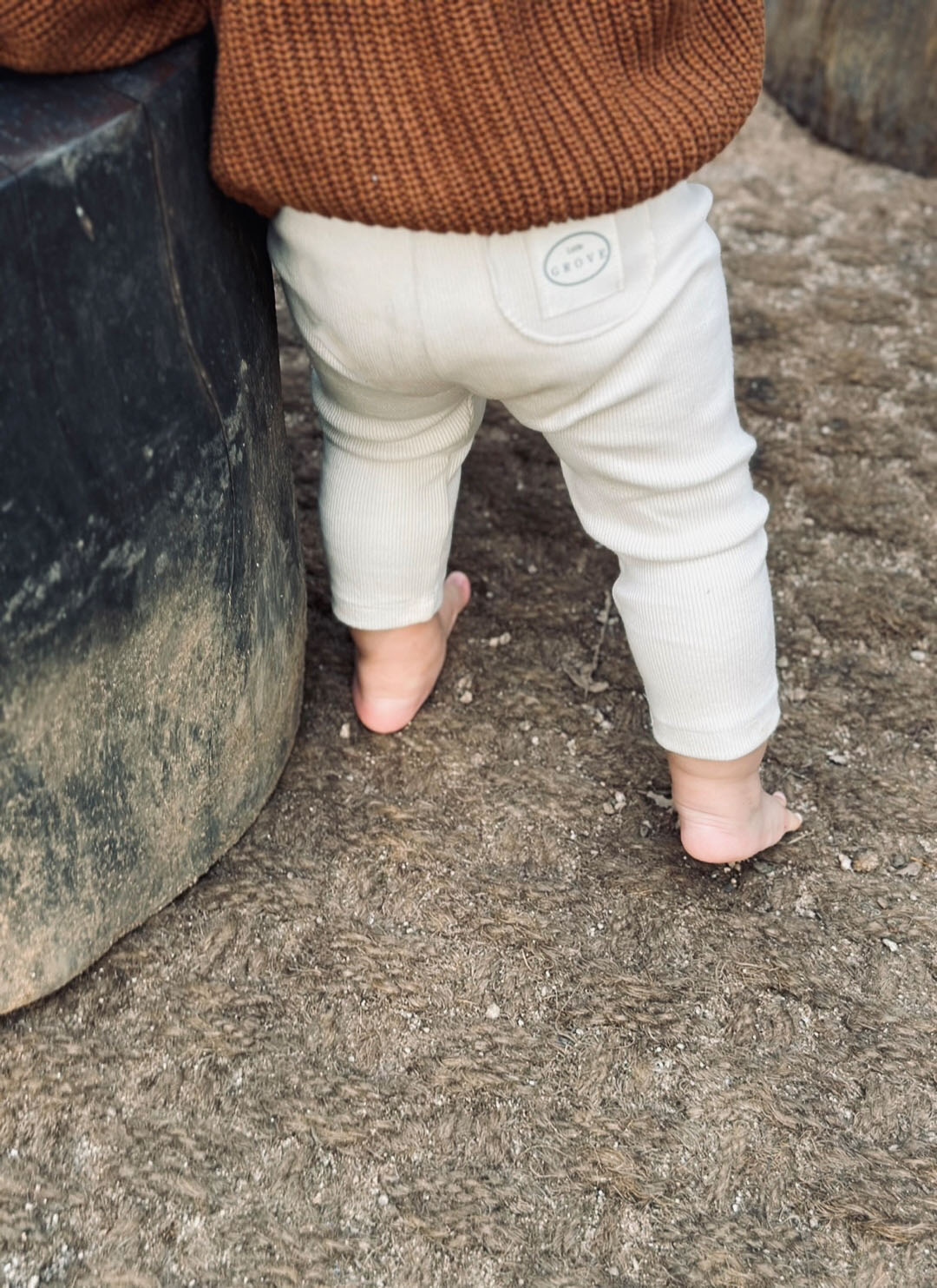Cotton ribbed pocket legging