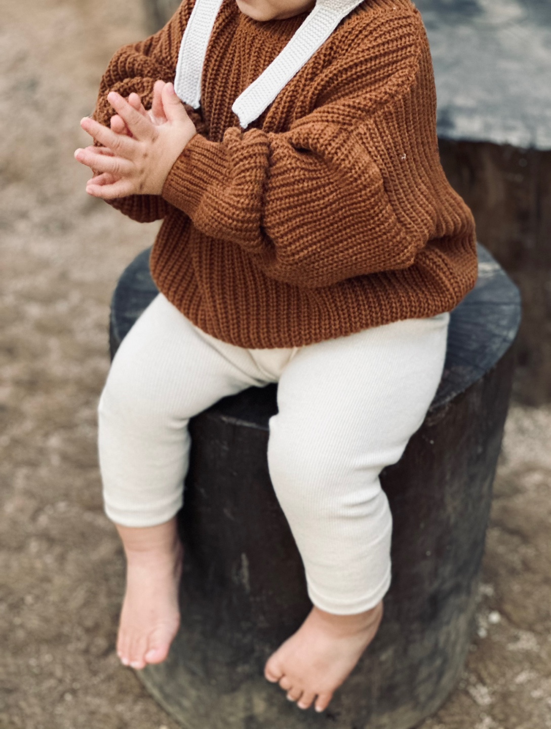Cotton ribbed pocket legging