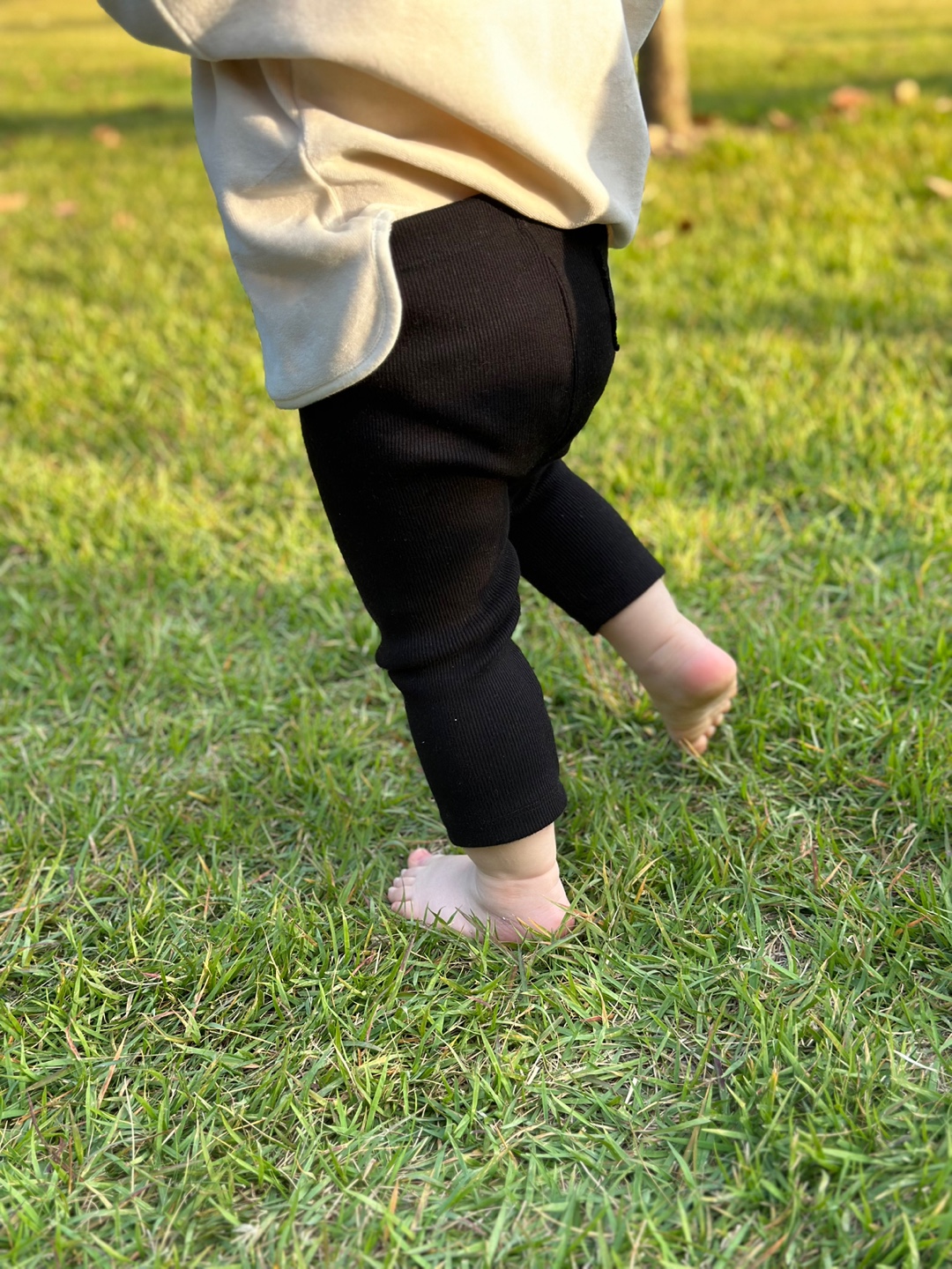 Cotton ribbed pocket legging