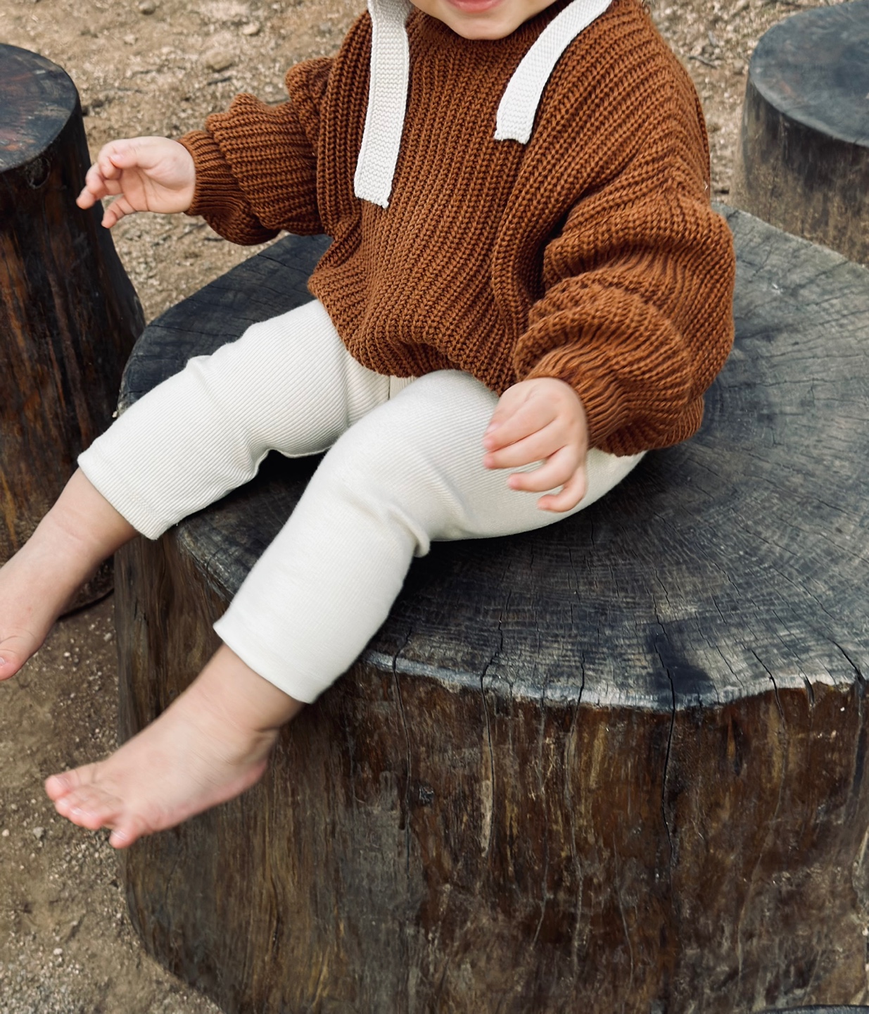 Cotton ribbed pocket legging
