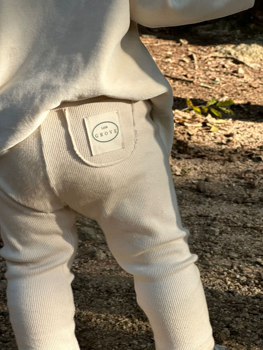 Cotton ribbed pocket legging