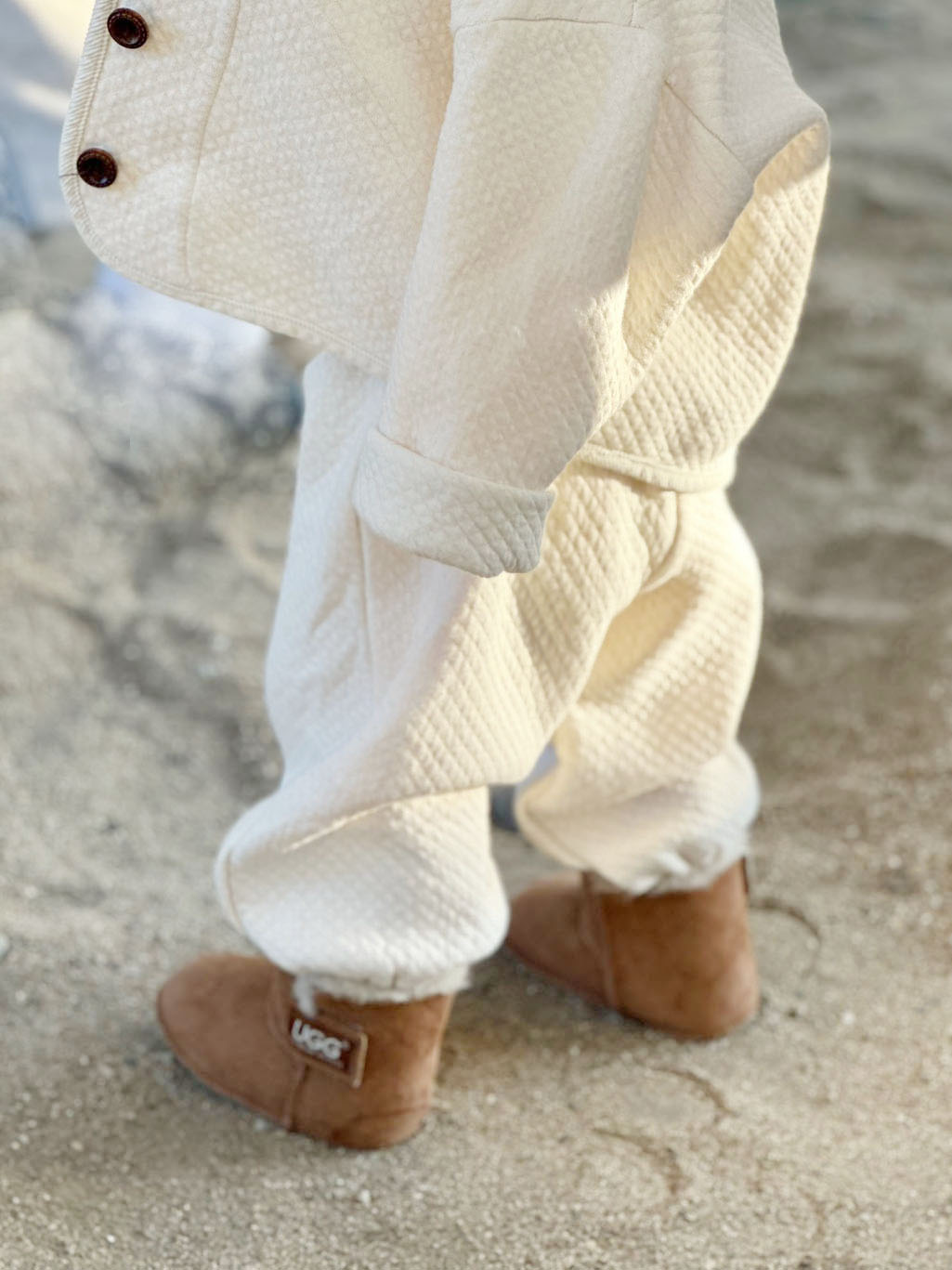 Organic bamboo quilted jogger