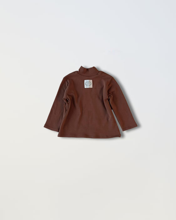 Turtleneck Tee - Caramel