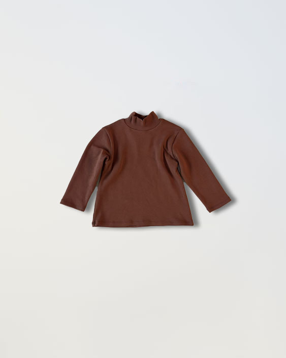 Turtleneck Tee - Caramel