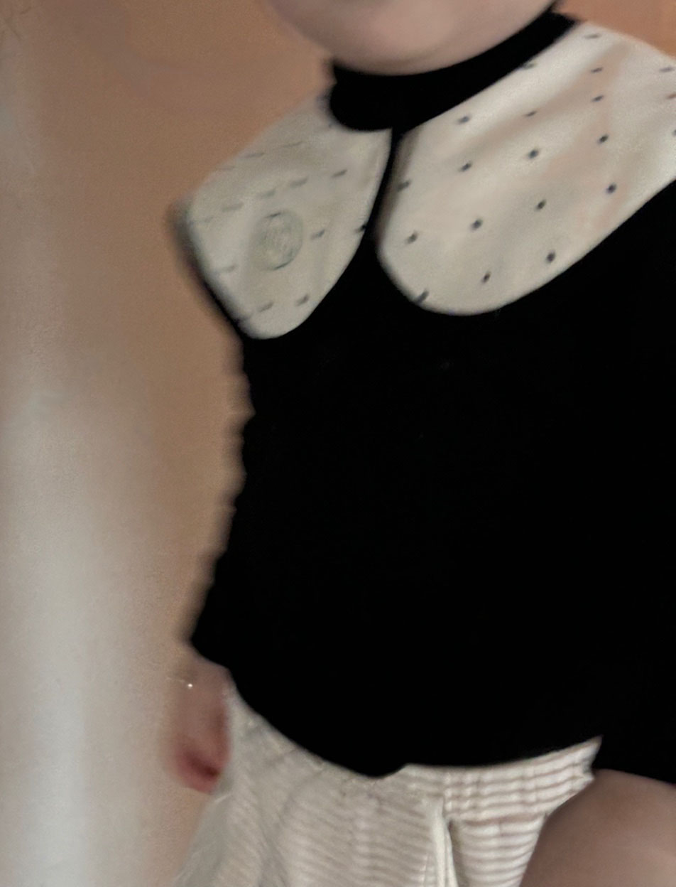 Polkadot circle bib