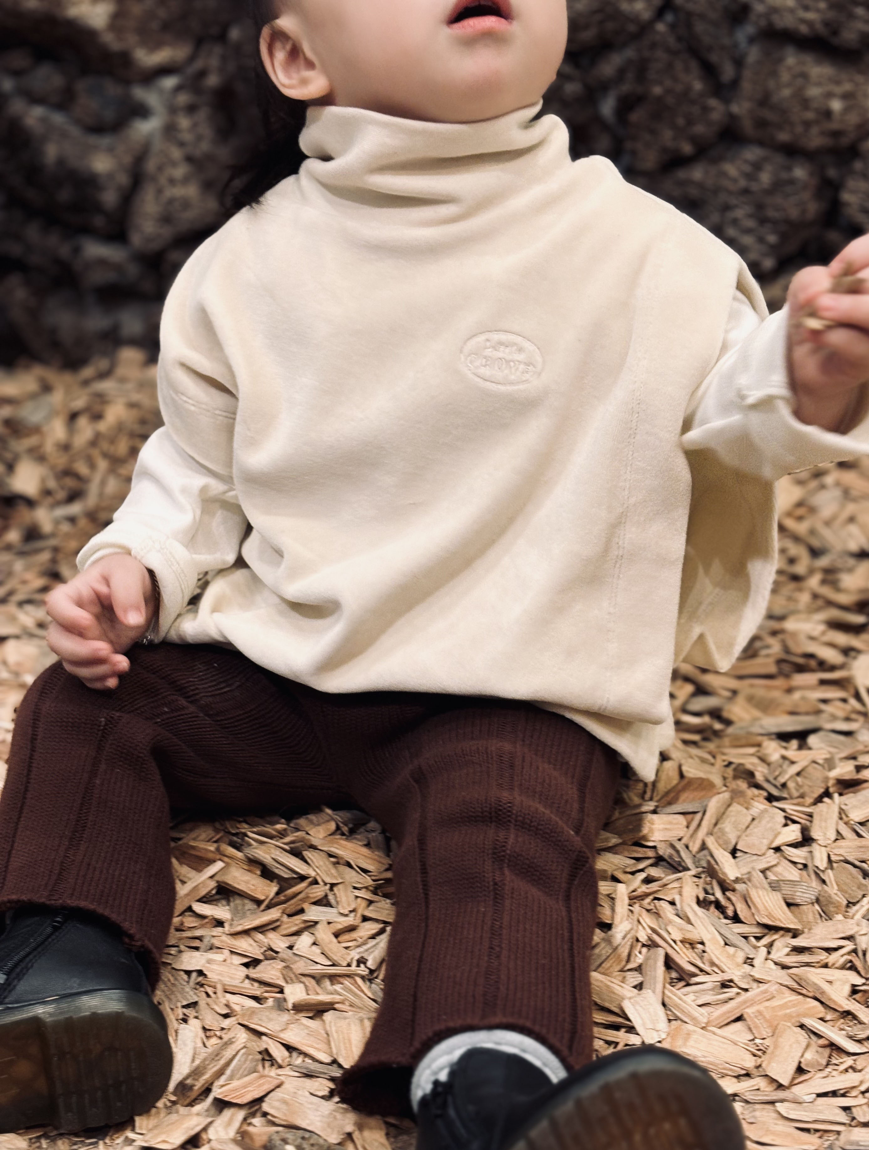Velour poncho