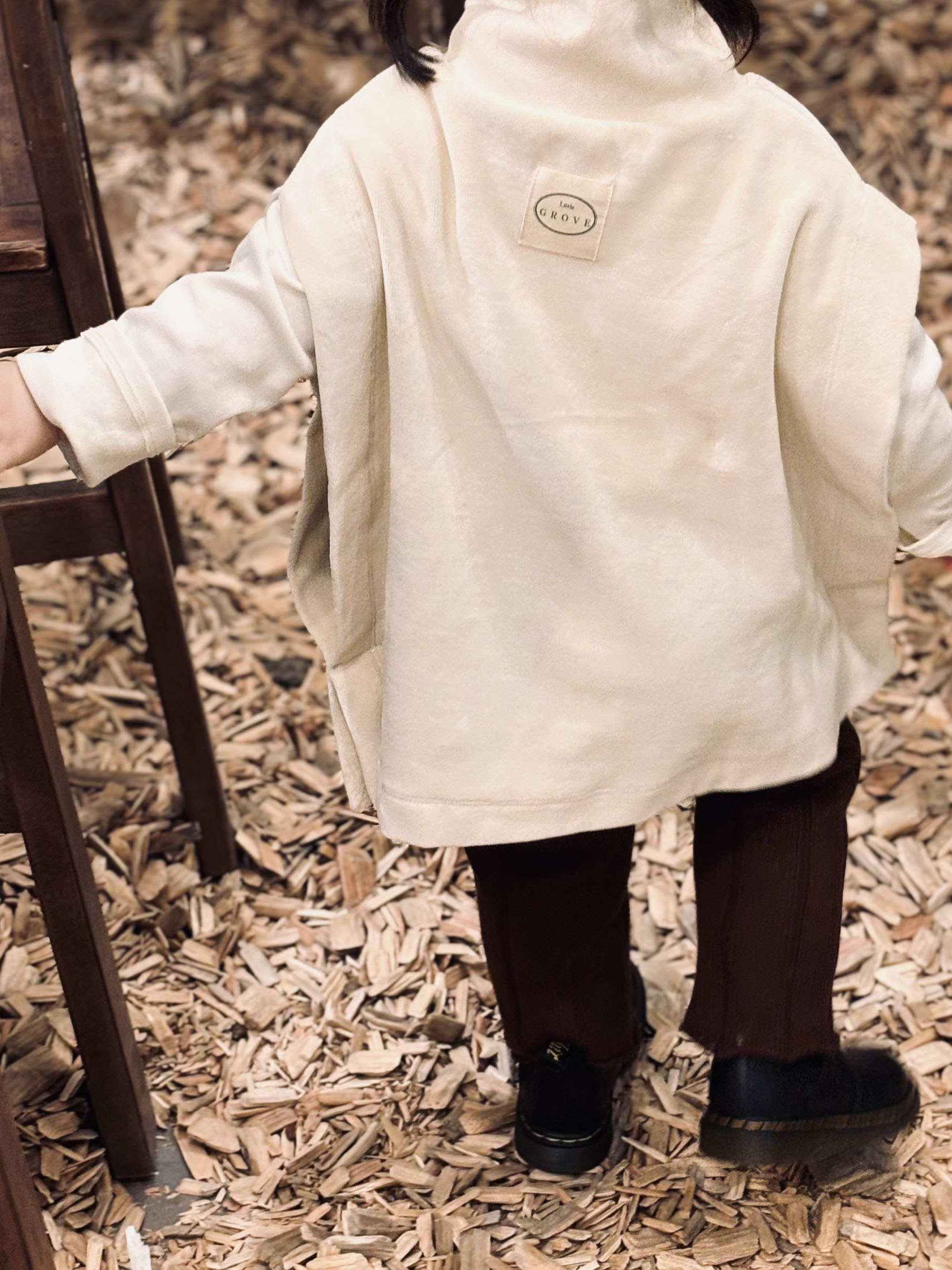 Velour poncho