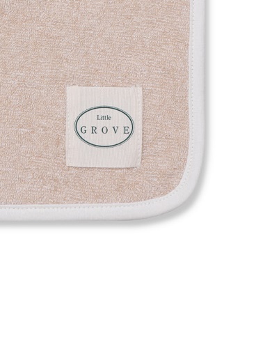 Organic square bib - Oat/Cream