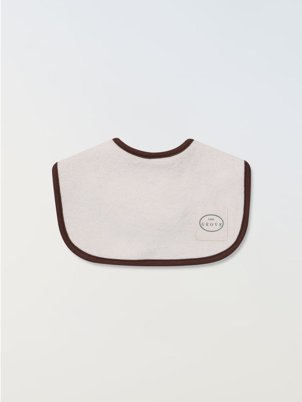 Organic round bib - Brown