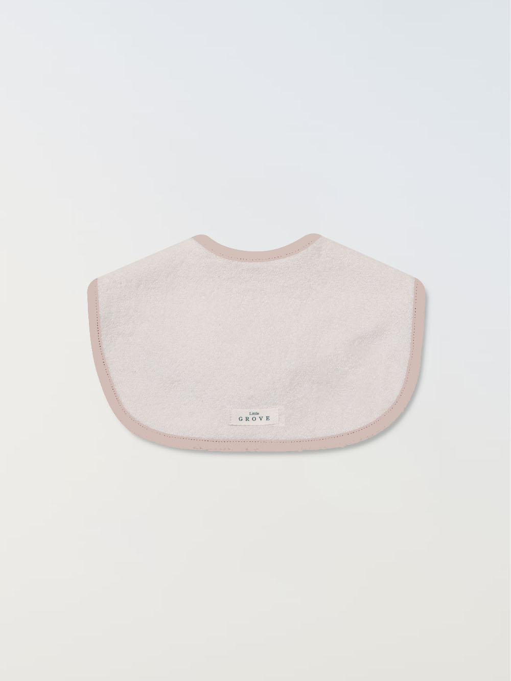 Organic round bib - cream/oatmeal