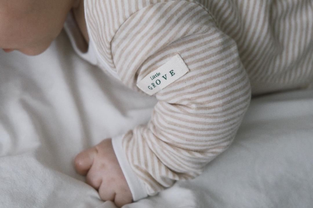 Colored Organic Striped Bodysuit