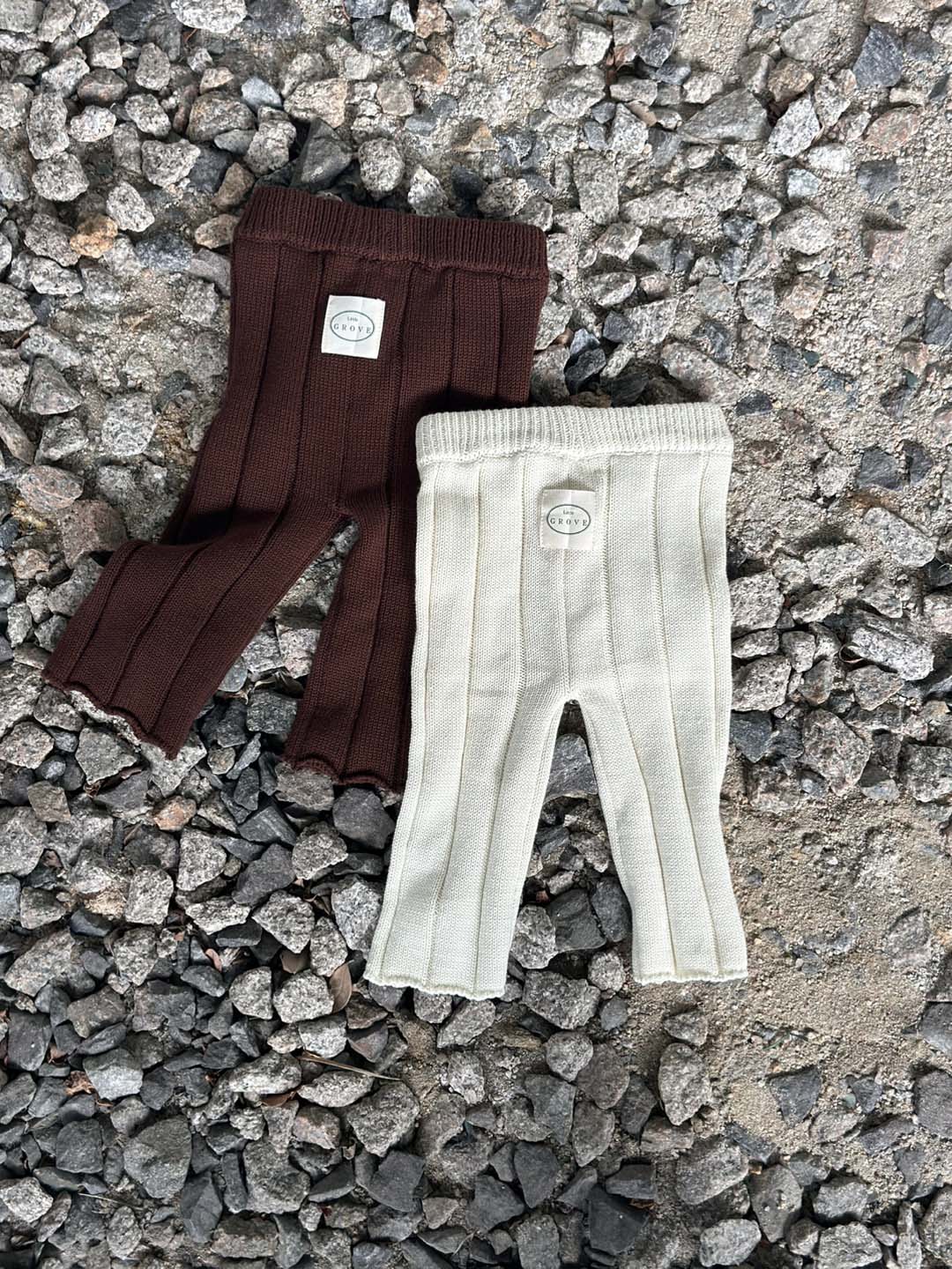 Wide ribbed sweater set - butter