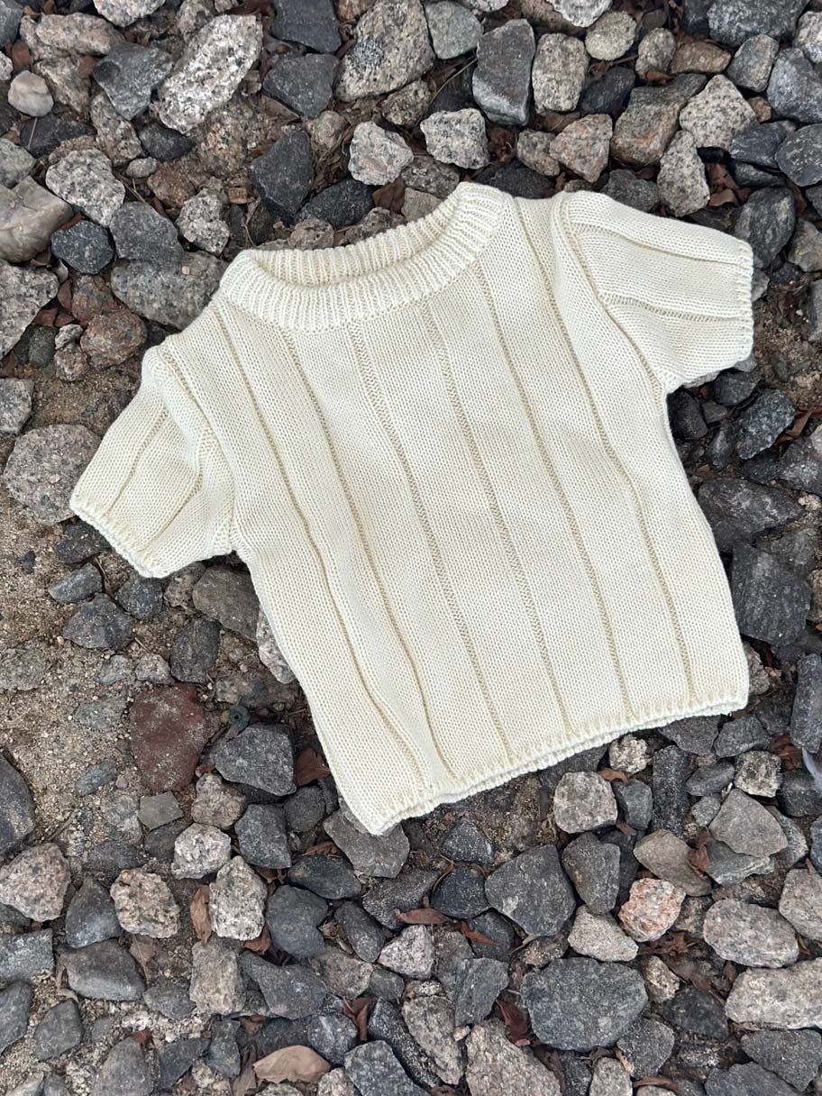 Wide ribbed sweater set - butter