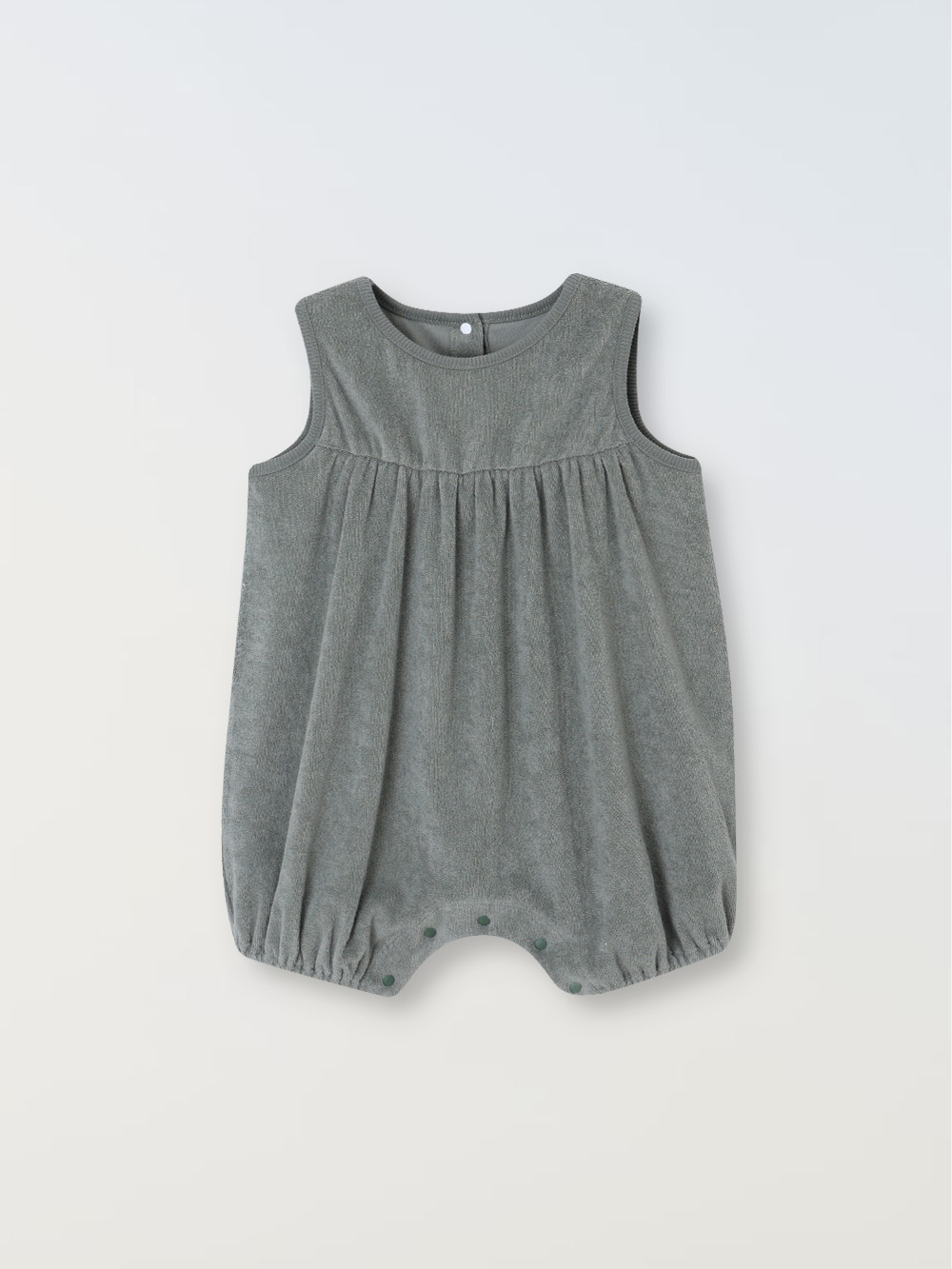 Organic Terry Baggy Overall - Olive