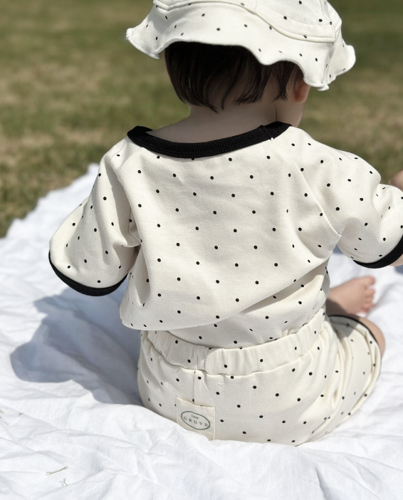 Polka Dot Ringer Top