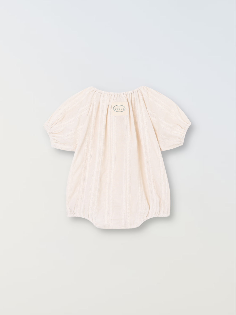 Embroideried Cotton Romper - Vanilla